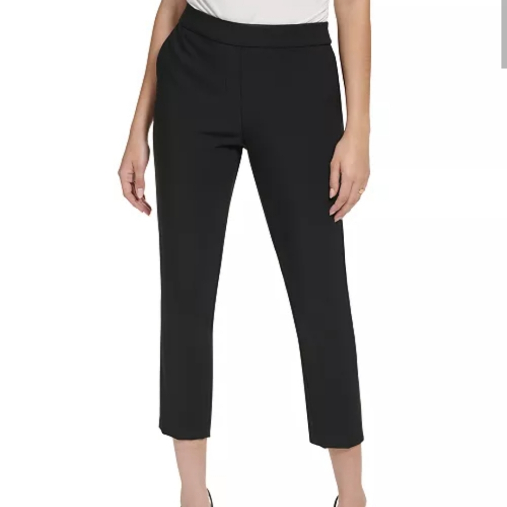 Calvin Klein X‐fit Cropped Slim Leg Pants Black Size 8 Nwot
